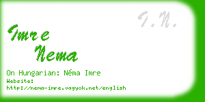 imre nema business card